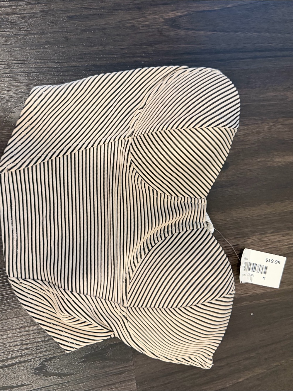 Timing Black & White Striped Bustier Bodysuit